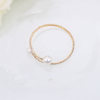 Simple Style Round Alloy Artificial Crystal Artificial Pearls Women's Bracelets Necklace Jewelry Set sku image 2