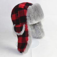 Unisexe De Base Style Vintage Plaid Déformation Des Oreilles Chapeau De Trappeur main image 5