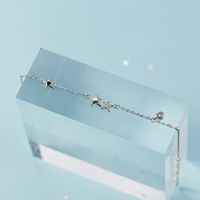 Casual Star Solid Color Sterling Silver Plating Inlay Zircon Silver Plated Bracelets main image 1