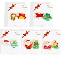 1 Pair Cute Sweet Commute Christmas Tree Santa Claus Candle Irregular Plastic Ear Studs main image 5
