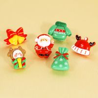 1 Pair Cute Sweet Commute Christmas Tree Santa Claus Candle Irregular Plastic Ear Studs main image 1