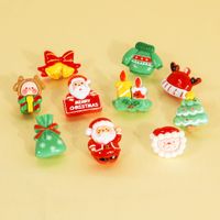 1 Pair Cute Sweet Commute Christmas Tree Santa Claus Candle Irregular Plastic Ear Studs main image 4