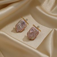 1 Pair Baroque Style Simple Style Square Plating Inlay Copper Zircon 18k Gold Plated Drop Earrings main image 4