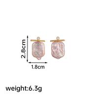 1 Pair Baroque Style Simple Style Square Plating Inlay Copper Zircon 18k Gold Plated Drop Earrings sku image 2