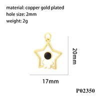 Simple Style Cross Astronaut Copper Enamel Inlay Zircon 18k Gold Plated Charms main image 8