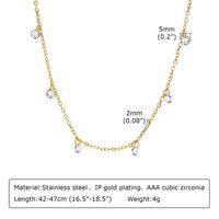 Titanium Steel Zircon Clavicle Chain Personality Shell Xingx Pendant Niche Gold Necklace S-shaped Necklace Ins Style Twin main image 6