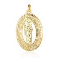 Virgin Angel Copper Zircon Pendant Cross Diy Ornament Accessories Virgin Om Necklace Bracelet Pendant main image 4
