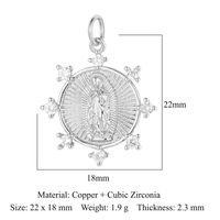 Virgin Angel Copper Zircon Pendant Cross Diy Ornament Accessories Virgin Om Necklace Bracelet Pendant main image 3