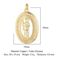 Virgin Angel Copper Zircon Pendant Cross Diy Ornament Accessories Virgin Om Necklace Bracelet Pendant sku image 24