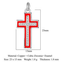 Virgin Angel Copper Zircon Pendant Cross Diy Ornament Accessories Virgin Om Necklace Bracelet Pendant sku image 5