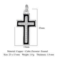Virgin Angel Copper Zircon Pendant Cross Diy Ornament Accessories Virgin Om Necklace Bracelet Pendant sku image 6