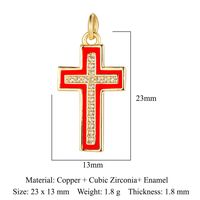 Virgin Angel Copper Zircon Pendant Cross Diy Ornament Accessories Virgin Om Necklace Bracelet Pendant sku image 7