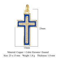 Virgin Angel Copper Zircon Pendant Cross Diy Ornament Accessories Virgin Om Necklace Bracelet Pendant sku image 8