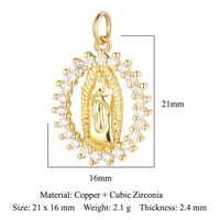Virgin Angel Copper Zircon Pendant Cross Diy Ornament Accessories Virgin Om Necklace Bracelet Pendant sku image 4