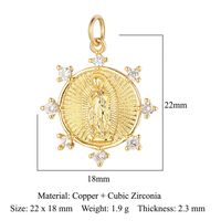 Virgin Angel Copper Zircon Pendant Cross Diy Ornament Accessories Virgin Om Necklace Bracelet Pendant sku image 10