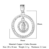 Virgin Angel Copper Zircon Pendant Cross Diy Ornament Accessories Virgin Om Necklace Bracelet Pendant sku image 13