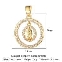 Virgin Angel Copper Zircon Pendant Cross Diy Ornament Accessories Virgin Om Necklace Bracelet Pendant sku image 14