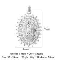 Virgin Angel Copper Zircon Pendant Cross Diy Ornament Accessories Virgin Om Necklace Bracelet Pendant sku image 25