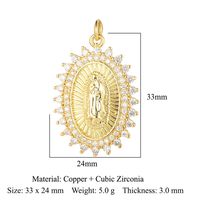Virgin Angel Copper Zircon Pendant Cross Diy Ornament Accessories Virgin Om Necklace Bracelet Pendant sku image 26