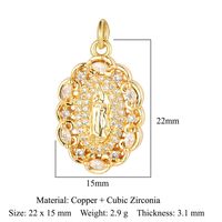 Virgin Angel Copper Zircon Pendant Cross Diy Ornament Accessories Virgin Om Necklace Bracelet Pendant sku image 18