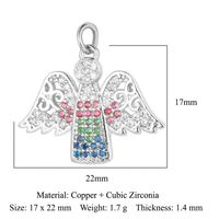 Virgin Angel Copper Zircon Pendant Cross Diy Ornament Accessories Virgin Om Necklace Bracelet Pendant sku image 19