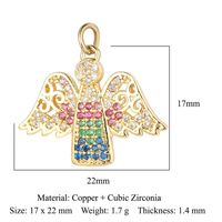 Virgin Angel Copper Zircon Pendant Cross Diy Ornament Accessories Virgin Om Necklace Bracelet Pendant sku image 20