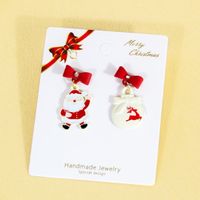1 Pair Princess Cute Sweet Santa Claus Snowman Snowflake Irregular Alloy Ear Studs main image 4