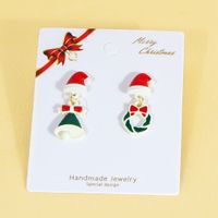 1 Pair Princess Cute Sweet Santa Claus Snowman Snowflake Irregular Alloy Ear Studs sku image 8