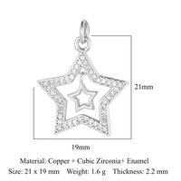Simple Style Cross Moon Copper Plating Inlay Zircon 18k Gold Plated Charms Jewelry Accessories sku image 14