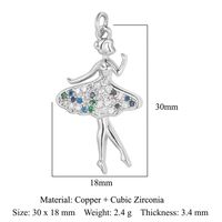 Simple Style Cross Moon Copper Plating Inlay Zircon 18k Gold Plated Charms Jewelry Accessories sku image 18