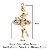 Simple Style Cross Moon Copper Plating Inlay Zircon 18k Gold Plated Charms Jewelry Accessories sku image 19