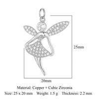 Simple Style Cross Moon Copper Plating Inlay Zircon 18k Gold Plated Charms Jewelry Accessories sku image 16