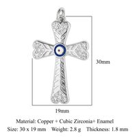 Simple Style Cross Moon Copper Plating Inlay Zircon 18k Gold Plated Charms Jewelry Accessories sku image 5