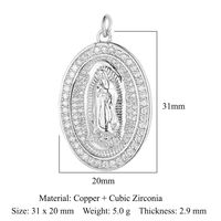 Simple Style Cross Moon Copper Plating Inlay Zircon 18k Gold Plated Charms Jewelry Accessories sku image 20