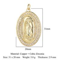 Simple Style Cross Moon Copper Plating Inlay Zircon 18k Gold Plated Charms Jewelry Accessories sku image 21