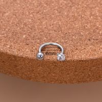 1 Piece Ear Cartilage Rings & Studs Elegant Sweet Round Water Droplets Heart Shape 316 Stainless Steel  Copper Plating Inlay Zircon sku image 1