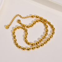 304 Stainless Steel 18K Gold Plated Retro Layered Plating Geometric Layered Necklaces main image 2