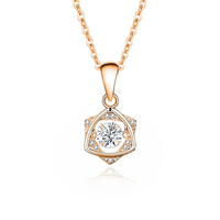 Simple Style Solid Color Sterling Silver Inlay Moissanite Zircon Pendant Necklace sku image 6