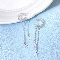 1 Pair Elegant Simple Style Star Inlay Sterling Silver Zircon Drop Earrings main image 3