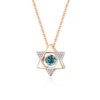 Simple Style Solid Color Sterling Silver Inlay Moissanite Zircon Pendant Necklace sku image 8