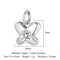 Simple Style Eye Butterfly Copper Plating Inlay Zircon 18k Gold Plated Charms Jewelry Accessories sku image 1