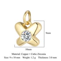 Simple Style Eye Butterfly Copper Plating Inlay Zircon 18k Gold Plated Charms Jewelry Accessories sku image 18