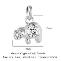Simple Style Eye Butterfly Copper Plating Inlay Zircon 18k Gold Plated Charms Jewelry Accessories sku image 3
