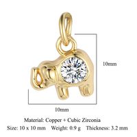 Simple Style Eye Butterfly Copper Plating Inlay Zircon 18k Gold Plated Charms Jewelry Accessories sku image 4