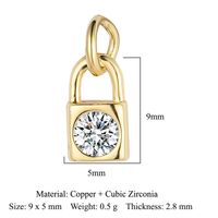 Simple Style Eye Butterfly Copper Plating Inlay Zircon 18k Gold Plated Charms Jewelry Accessories sku image 2