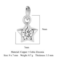 Simple Style Eye Butterfly Copper Plating Inlay Zircon 18k Gold Plated Charms Jewelry Accessories sku image 7