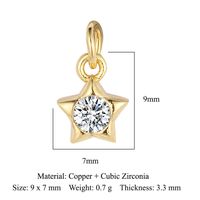Simple Style Eye Butterfly Copper Plating Inlay Zircon 18k Gold Plated Charms Jewelry Accessories sku image 8