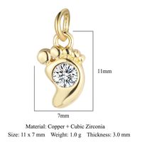 Simple Style Eye Butterfly Copper Plating Inlay Zircon 18k Gold Plated Charms Jewelry Accessories sku image 16