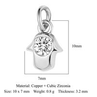 Simple Style Eye Butterfly Copper Plating Inlay Zircon 18k Gold Plated Charms Jewelry Accessories sku image 8