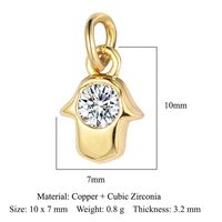 Simple Style Eye Butterfly Copper Plating Inlay Zircon 18k Gold Plated Charms Jewelry Accessories sku image 14
